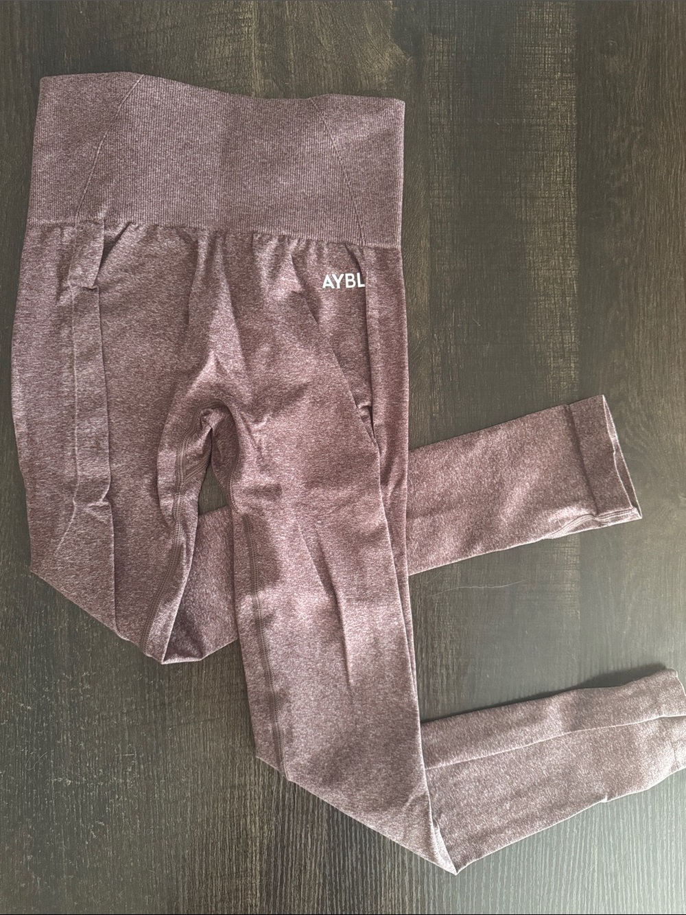 AYBL High-Waist Leggings in Plum Heather